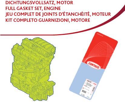 CORTECO 83430442 Motor Takim Contasi P306- P406- Xsara 2.0 16v [430442p]